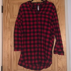 Flannel nightgown/shirt & shorts